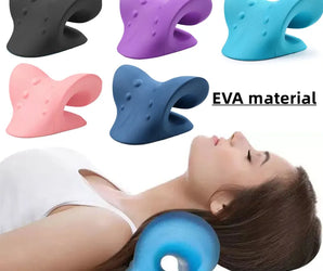 Neck Shoulder Stretcher Relaxer Cervical Chiropractic Traction Device Pillow for Pain Relief Cervical Spine Alignment Gift